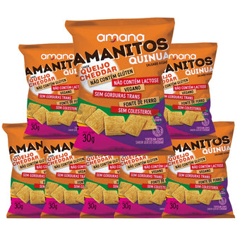 Amanitos Quinua Cheddar — Pack c/ 8