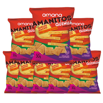 Amanitos Quinua Queijo Nacho — Pack c/ 8