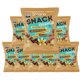 Snack de Quinua com Cacau Recheado Baunilha — Pack c/ 8