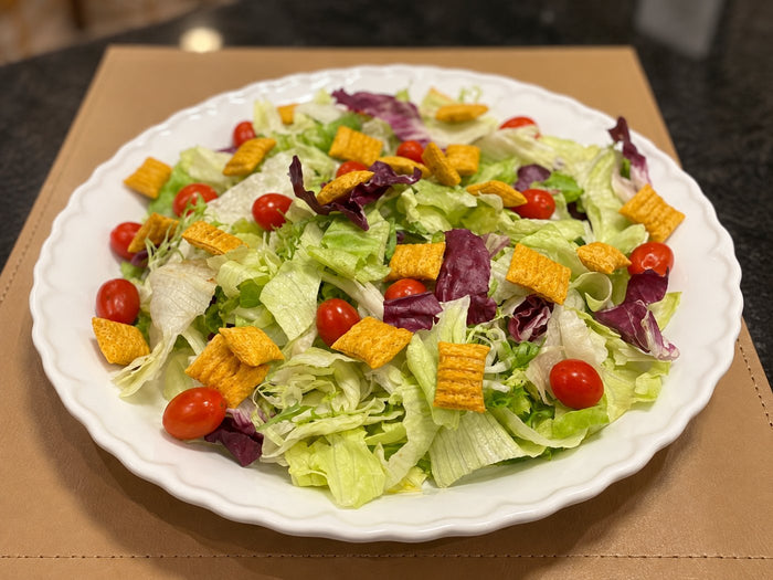 Salada de folhas com tomatinho e Amanitos
